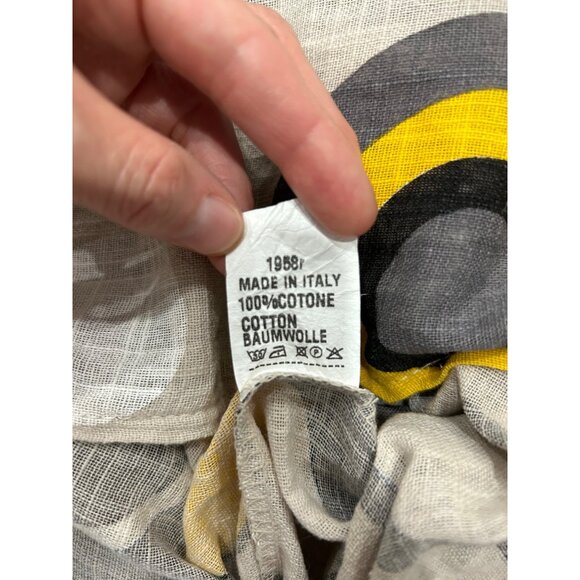 Retro 1988 Made In Italy 100% Cotton Circle Patterned Top - Picture 5 of 8